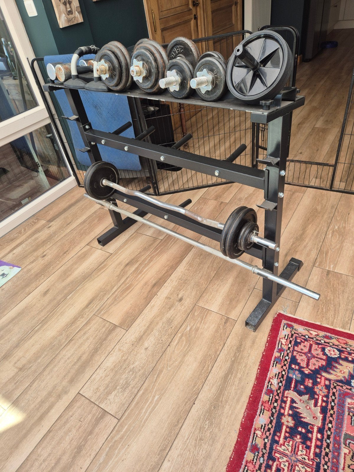 halter rek met halters/dumbels compleet, Sport en Fitness, Ophalen, Zo goed als nieuw