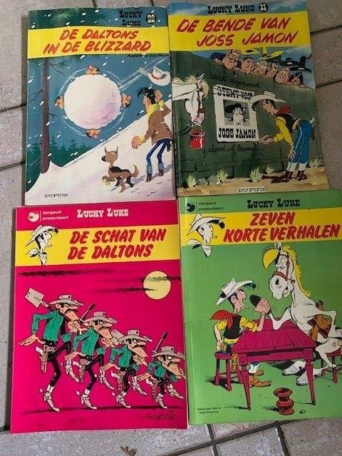lucky luke, de blauwbloezen, Boeken, Stripverhalen, Meerdere stripboeken, Ophalen of Verzenden, Gelezen, Dupuis
