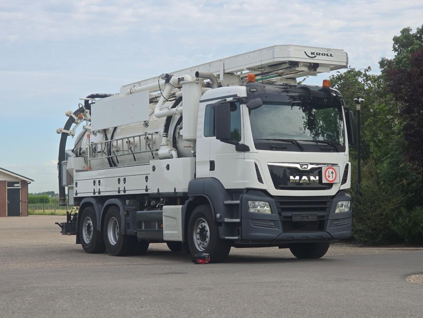 MAN TGS 28/470 KROLLCOMBI K14.0/28P! SLECHTS 39dkm en 1739 P, Auto's, Vrachtwagens, Automaat, MAN, Wit, Bedrijf