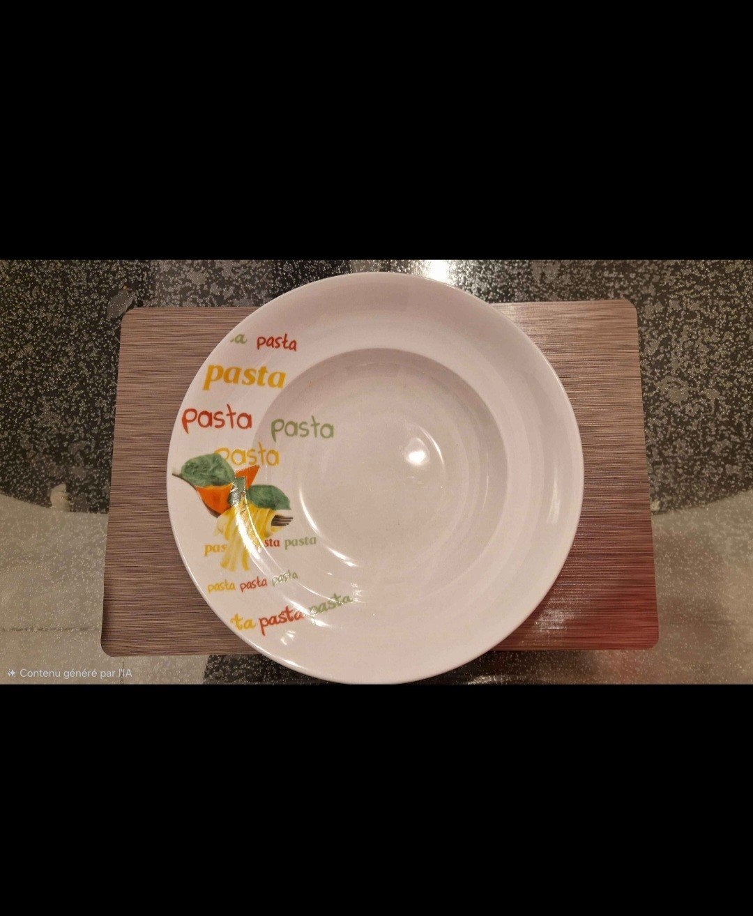 12 grand assiette de pâtes (spaghetti), Enlèvement