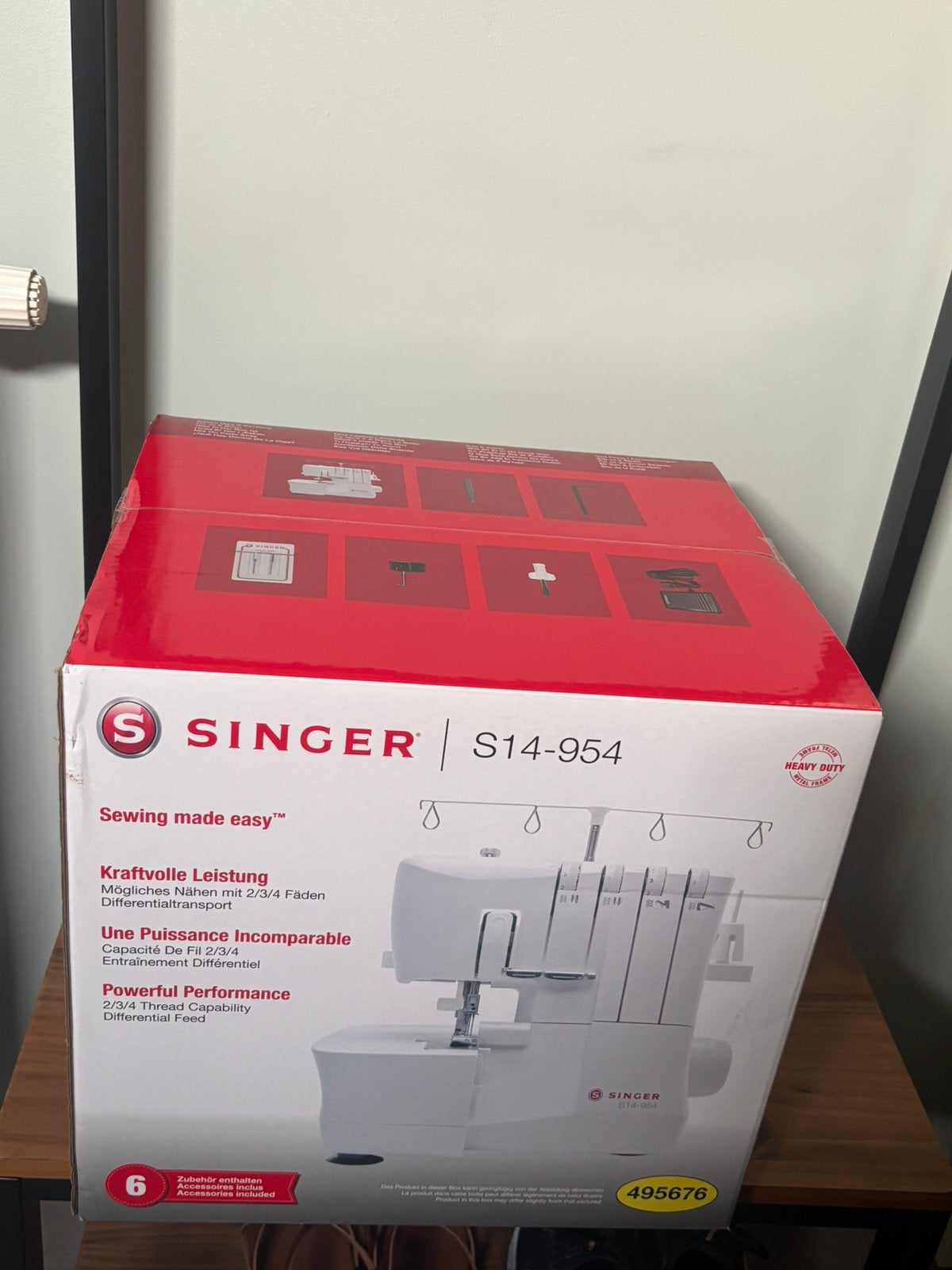 Singer S14-954 overlockmachine, Hobby en Vrije tijd, Ophalen, Zo goed als nieuw, Singer