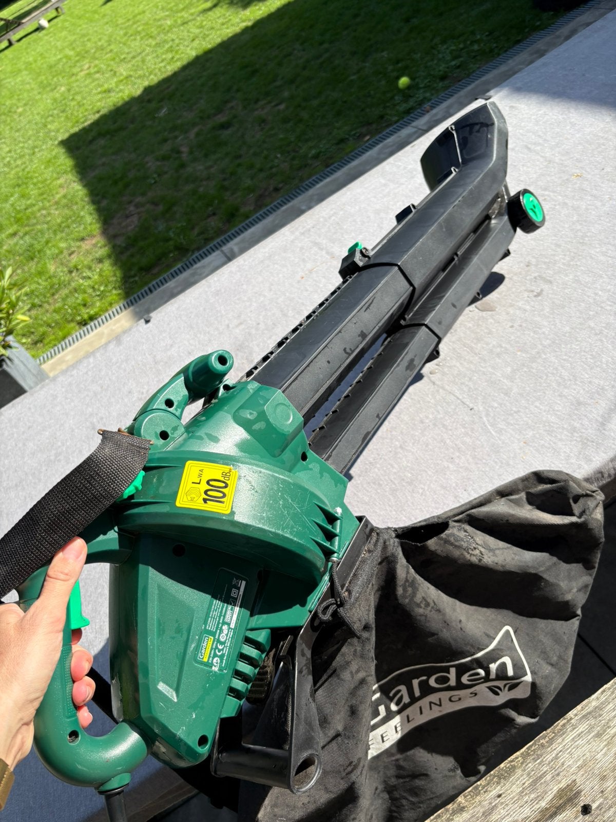 Bladblazer, Jardin & Terrasse, Électrique, Porté à la main, Avec sac de ramassage, Enlèvement
