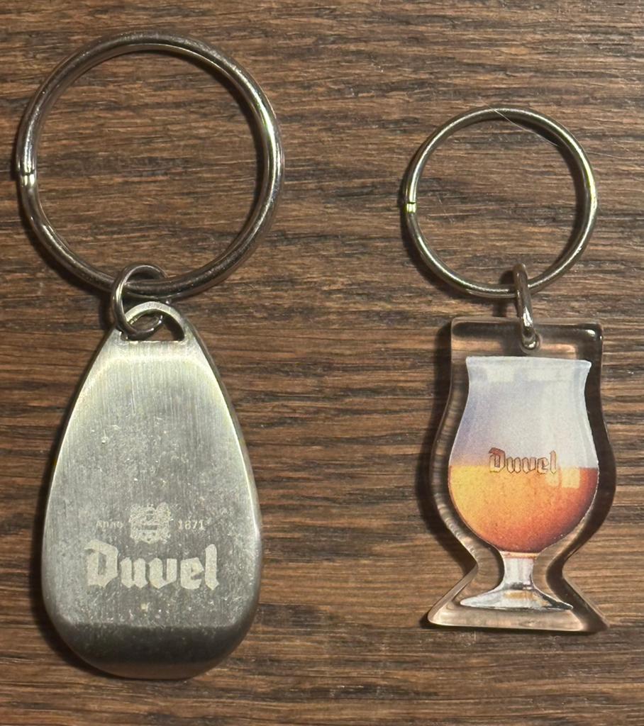 2 sleutelhangers Duvel, Ophalen of Verzenden, Zo goed als nieuw, Duvel