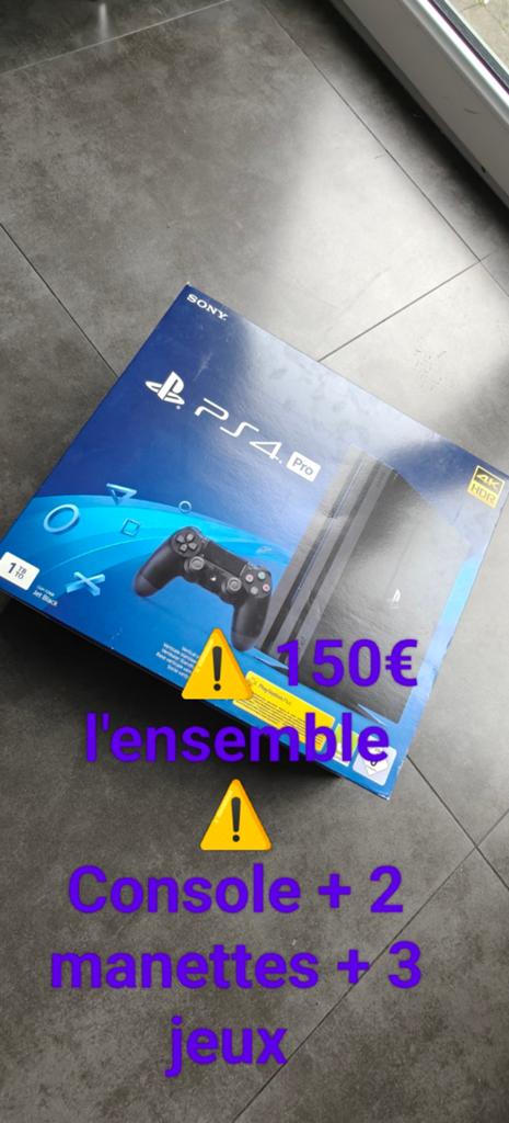 Playstation PS 4 Pro 1 TB + games + 2 controllers, Games en Spelcomputers, Met 2 controllers, Ophalen of Verzenden, 1 TB, Pro