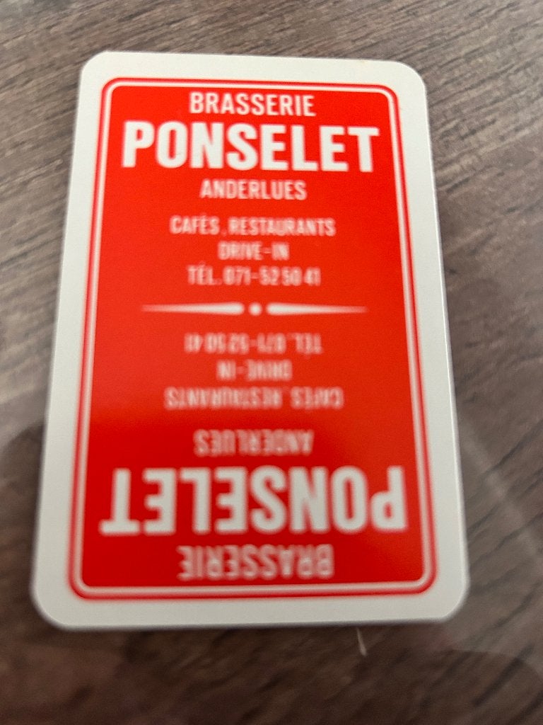 1speelkaart brouwerij ponselet, Enlèvement ou Envoi, Neuf, Carte(s) à jouer