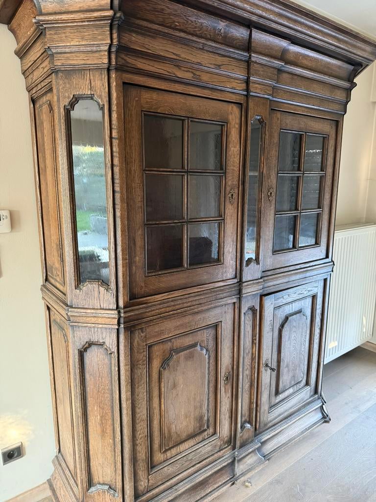 Massief eiken eetkamer, Huis en Inrichting, Kasten | Buffetkasten, Ophalen, Gebruikt, Eikenhout, Landelijk
