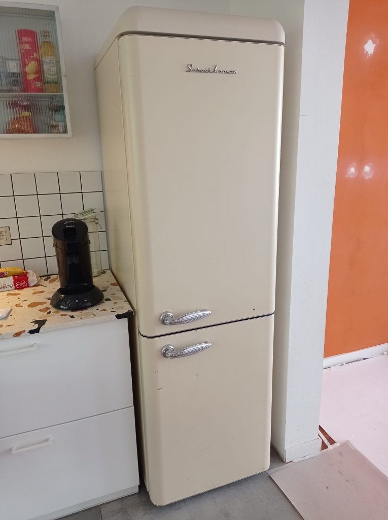 Frigo-diepvries combinatie retro 180cm, Enlèvement, Utilisé, 150 à 200 cm