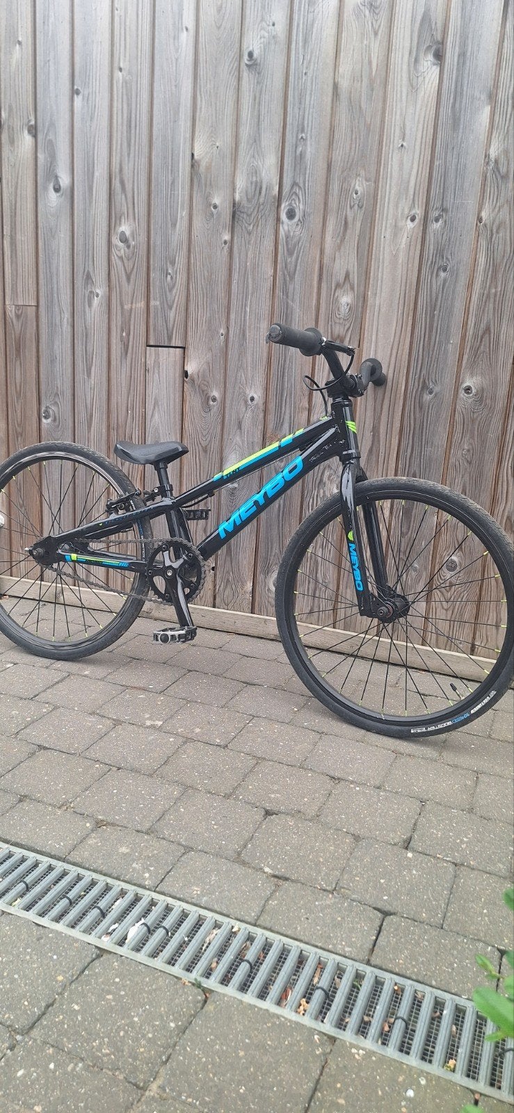 Meybo Micro BMX 20 inch – BMX Race – zwart/blauw/groen, Fietsen en Brommers, Ophalen, Gebruikt, 16 tot 20 inch, Meybo