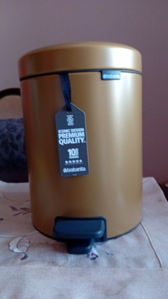 Poubelle à pédale BRABANTIA 5L, Neuf, 25 à 50 cm, Moins de 100 cm, Brun