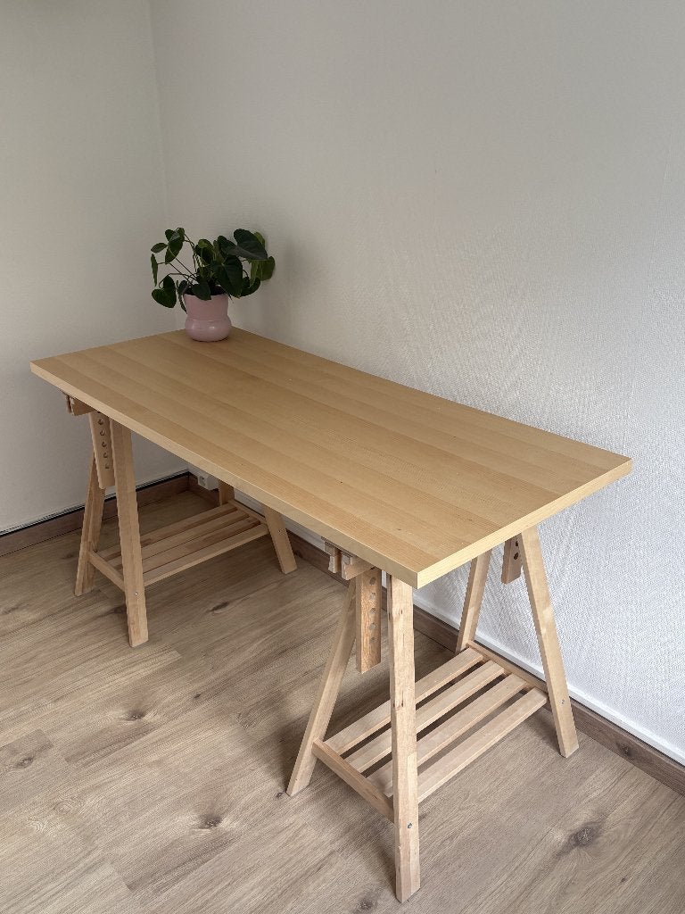 Bureau Ikea Bois, Classique, Bureau assis-debout, Comme neuf, Enlèvement