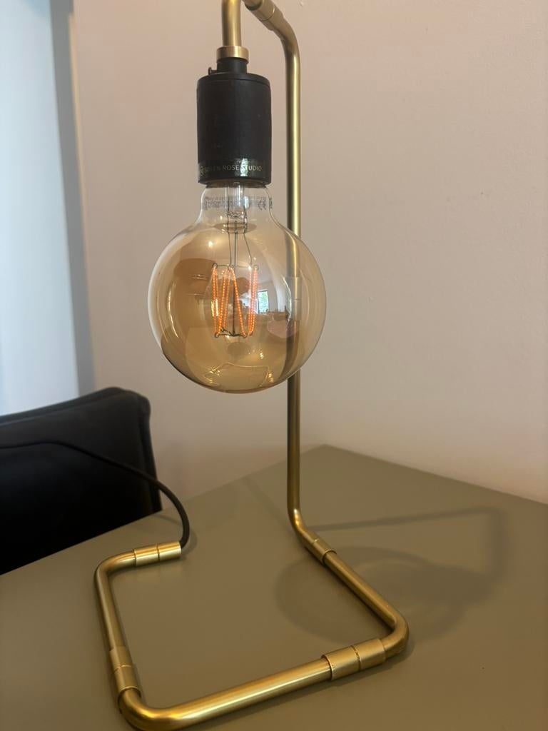 SØREN ROSE Studio tafellamp goud met dimmer, Huis en Inrichting, Ophalen, Zo goed als nieuw, Metaal, Minder dan 50 cm