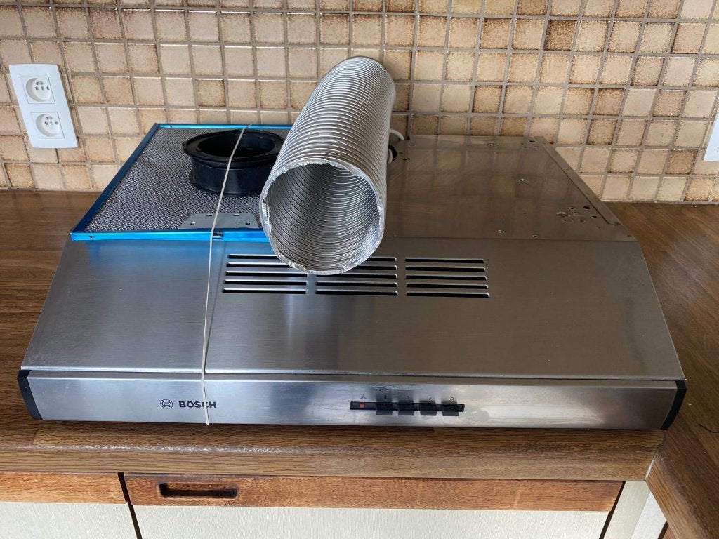 Dampkap/afzuigkap Bosch DUL63CC50 RVS onderbouw 60cm, Ophalen, Zo goed als nieuw