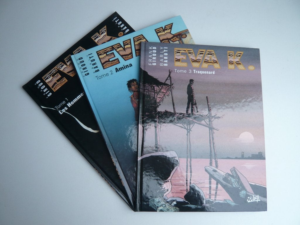 Bd EVA K. Tomes 1 à 3 (EO ttbe) avec une magnifique dédicace, Gelezen, BARUTI / GIROUD, Complete serie of reeks, Ophalen of Verzenden