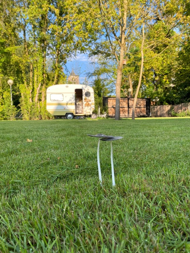 Gepimpte Retro Eifelland 300 680kg, Caravans en Kamperen, Caravans, Luifel, Treinzit, 500 - 750 kg, Omvormbare zithoek
