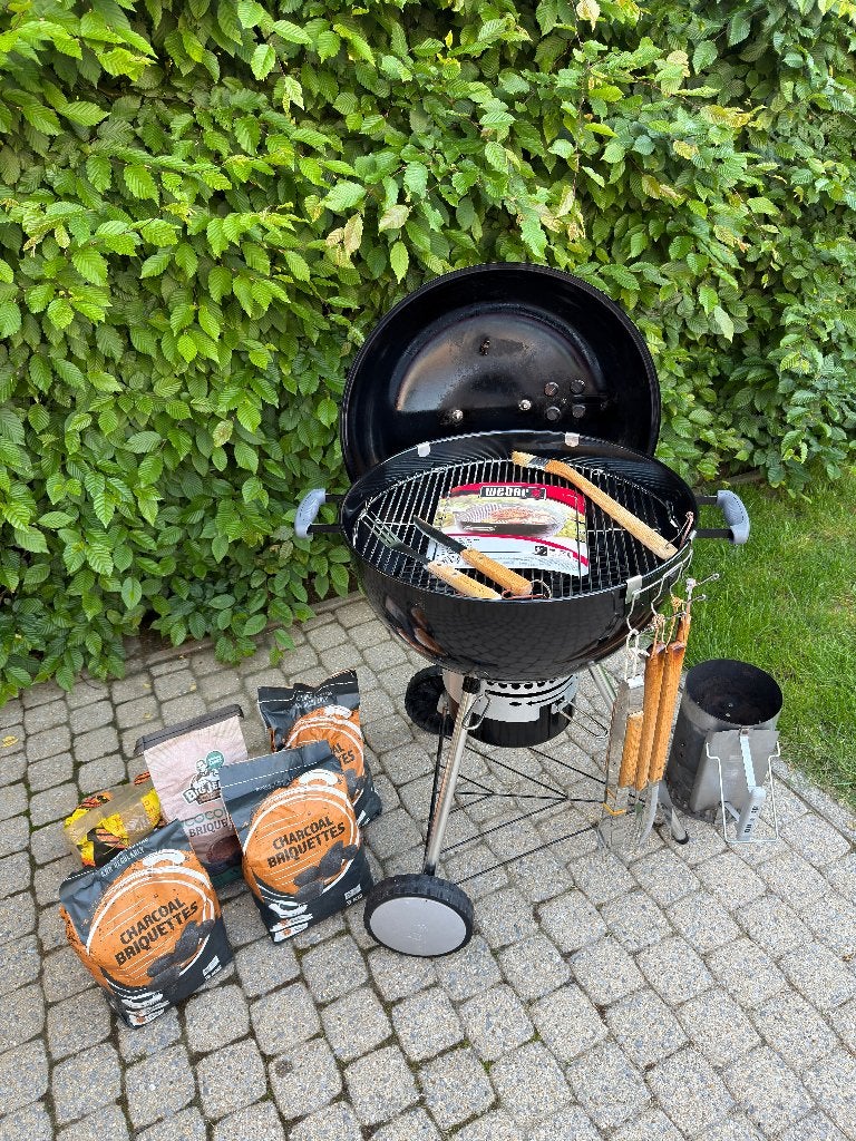Weber Master-Touch GBS E-5750 57 houtskoolbarbecue black, Ophalen, Zo goed als nieuw, Weber, Met accessoires