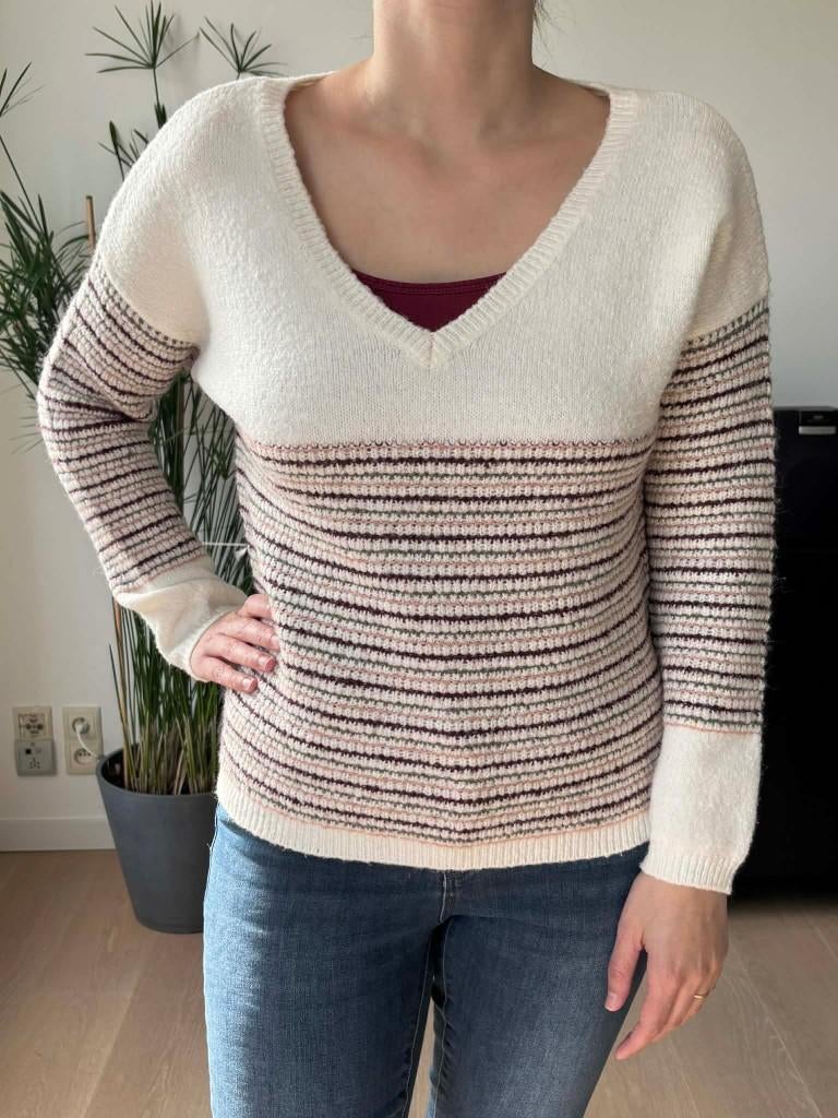 Joli pull Bonobo blanc S, Kleding | Dames, Truien en Vesten, Zo goed als nieuw, Maat 36 (S), Wit, Ophalen