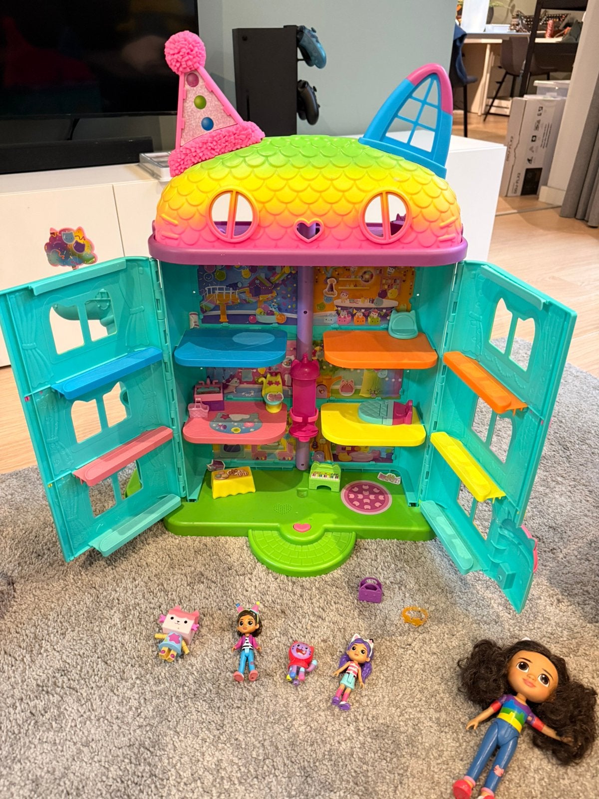 Gaby poppenhuis + Sprinkle Party Bus, Kinderen en Baby's, Speelgoed | Buiten | Speelhuisjes, Ophalen, Zo goed als nieuw