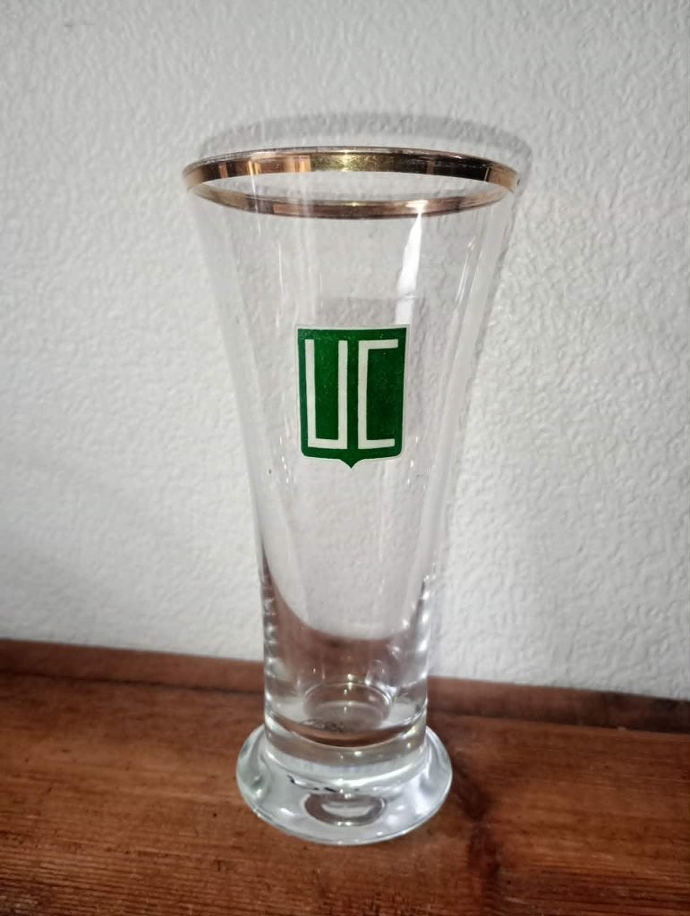Brasserie bière verre flûte UC Union des Coopérateur, Collections, Marques de bière, Enlèvement ou Envoi, Verre ou Verres, Autres marques