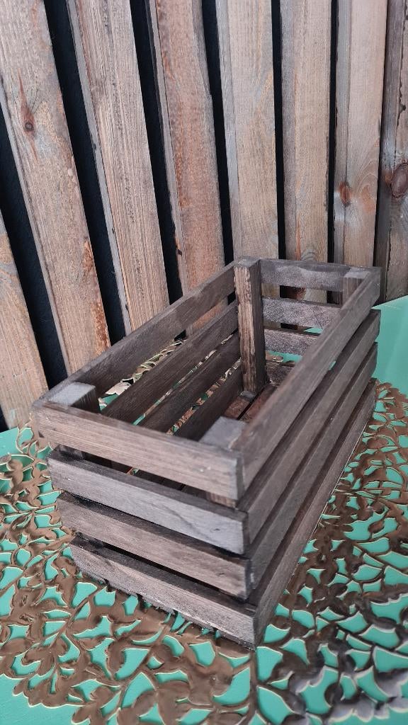 Decoratieve kistjes / Appelkistjes – Dark Oak, Neuf, Enlèvement ou Envoi, Rijkevorsel, Ma.pec
