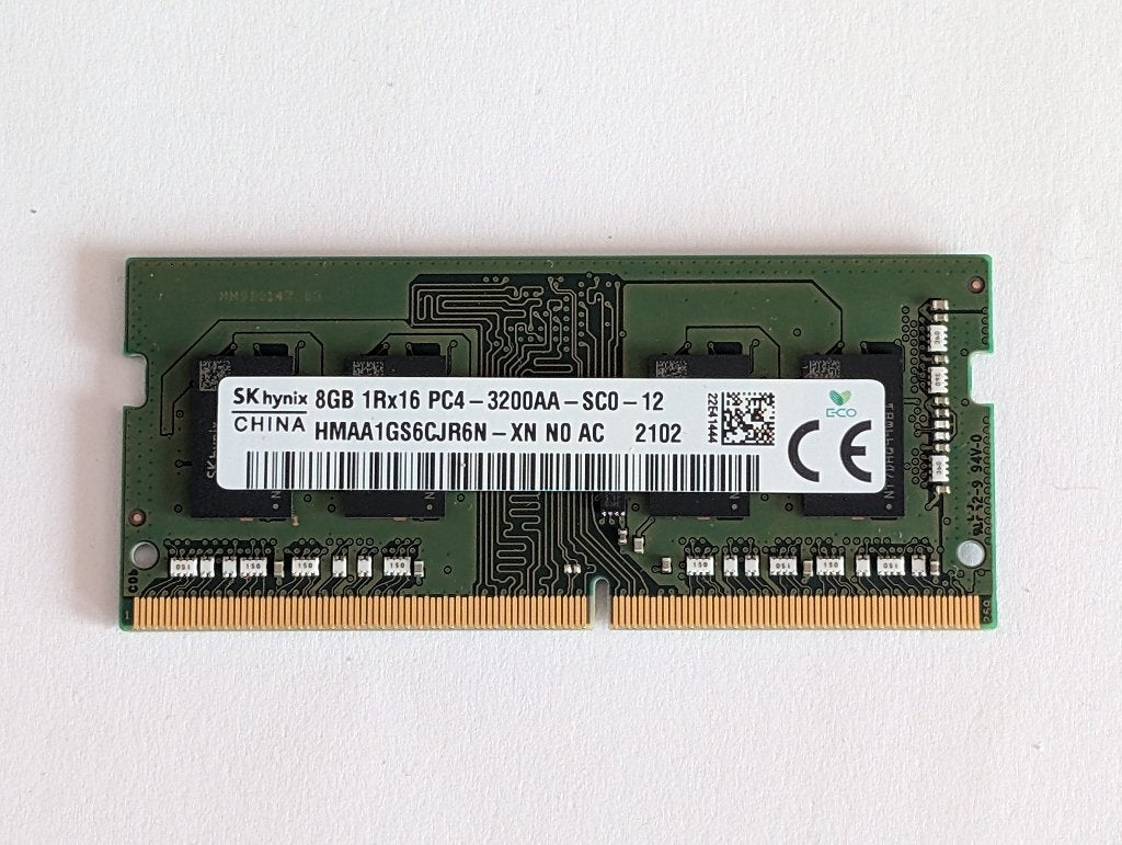 RAM ordinateur portable: SK Hynix 8 Go DDR4 3200AA PC4 1Rx16, Enlèvement ou Envoi, DDR4, 8 GB, Utilisé