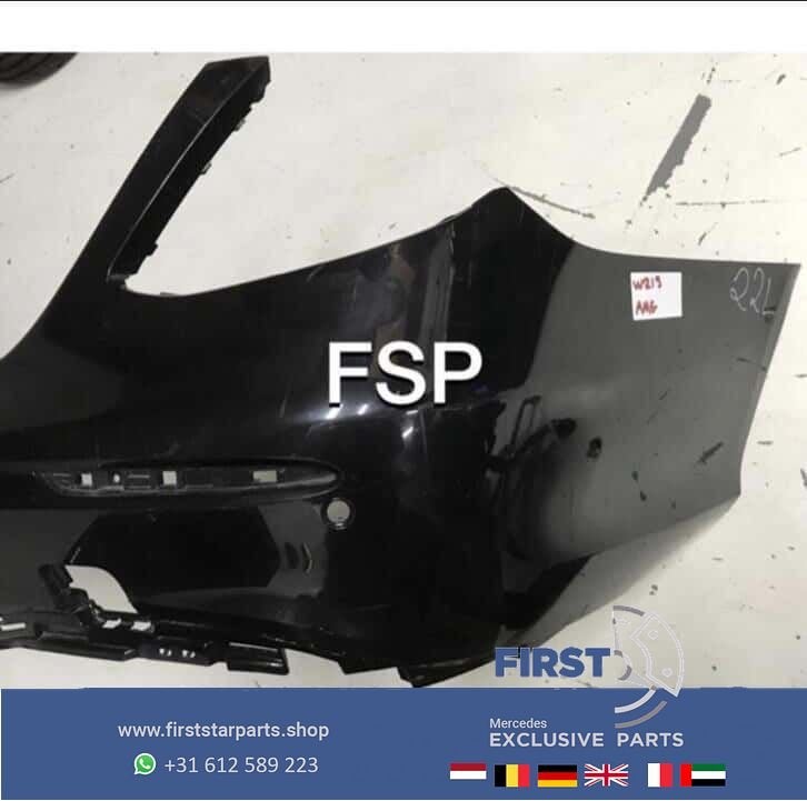 W213 AMG Achterbumper Mercedes E Klasse 2016-2018 zwart E63, Arrière, Utilisé, -, -