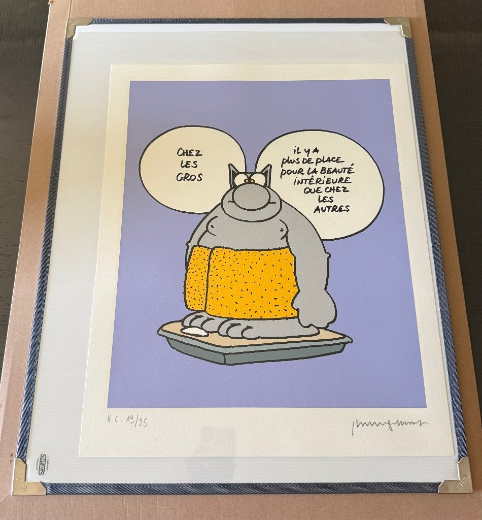Sérigraphie Geluck Le Chat : beauté intérieur, Enlèvement ou Envoi