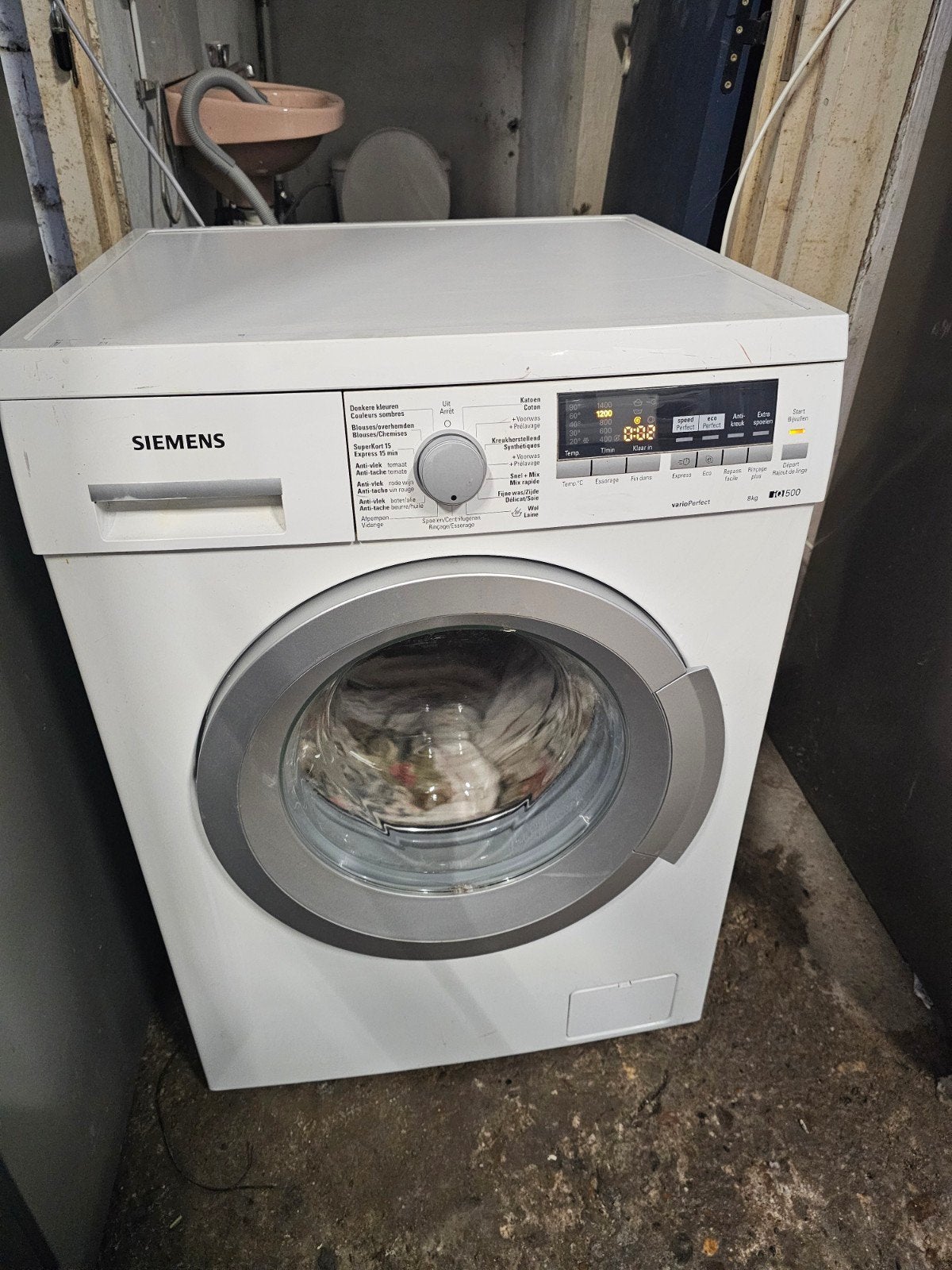 Siemens 8kg, Elektronische apparatuur, Gebruikt, Minder dan 85 cm, Ophalen of Verzenden, 1200 tot 1600 toeren