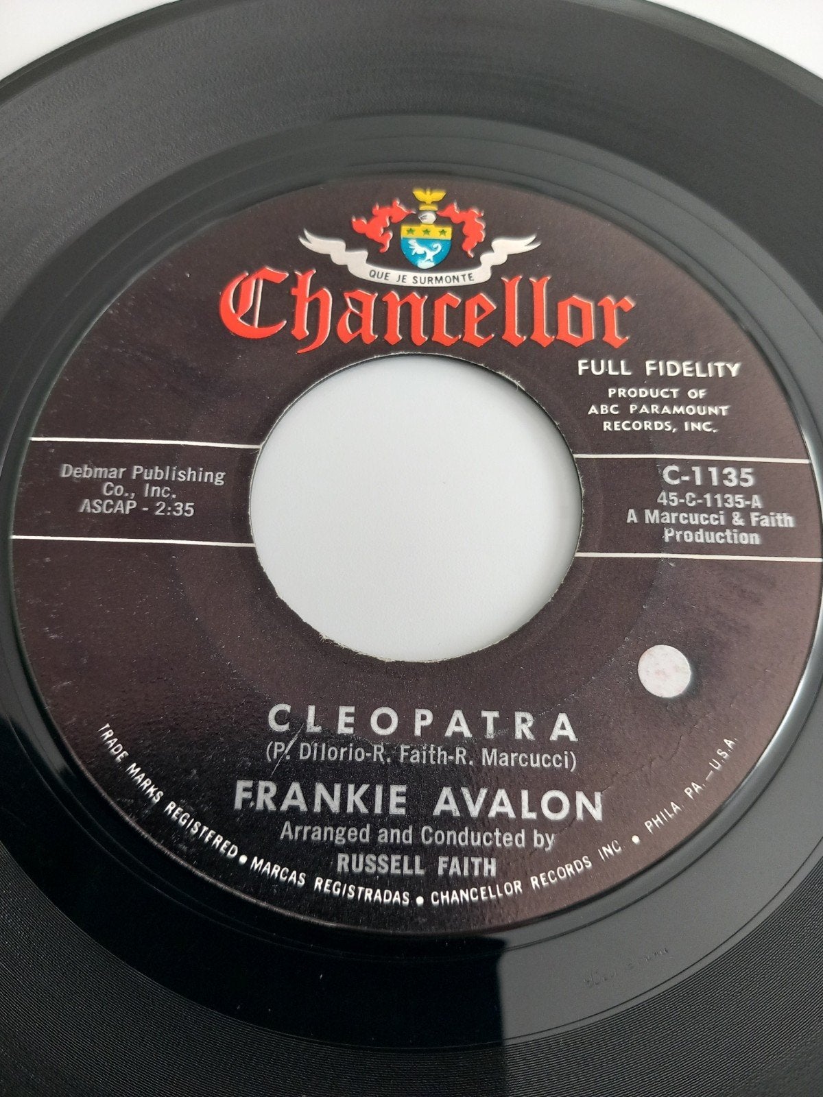 FRANKIE AVALON. CLEOPATRA. USA OLDIES 45T, Ophalen of Verzenden