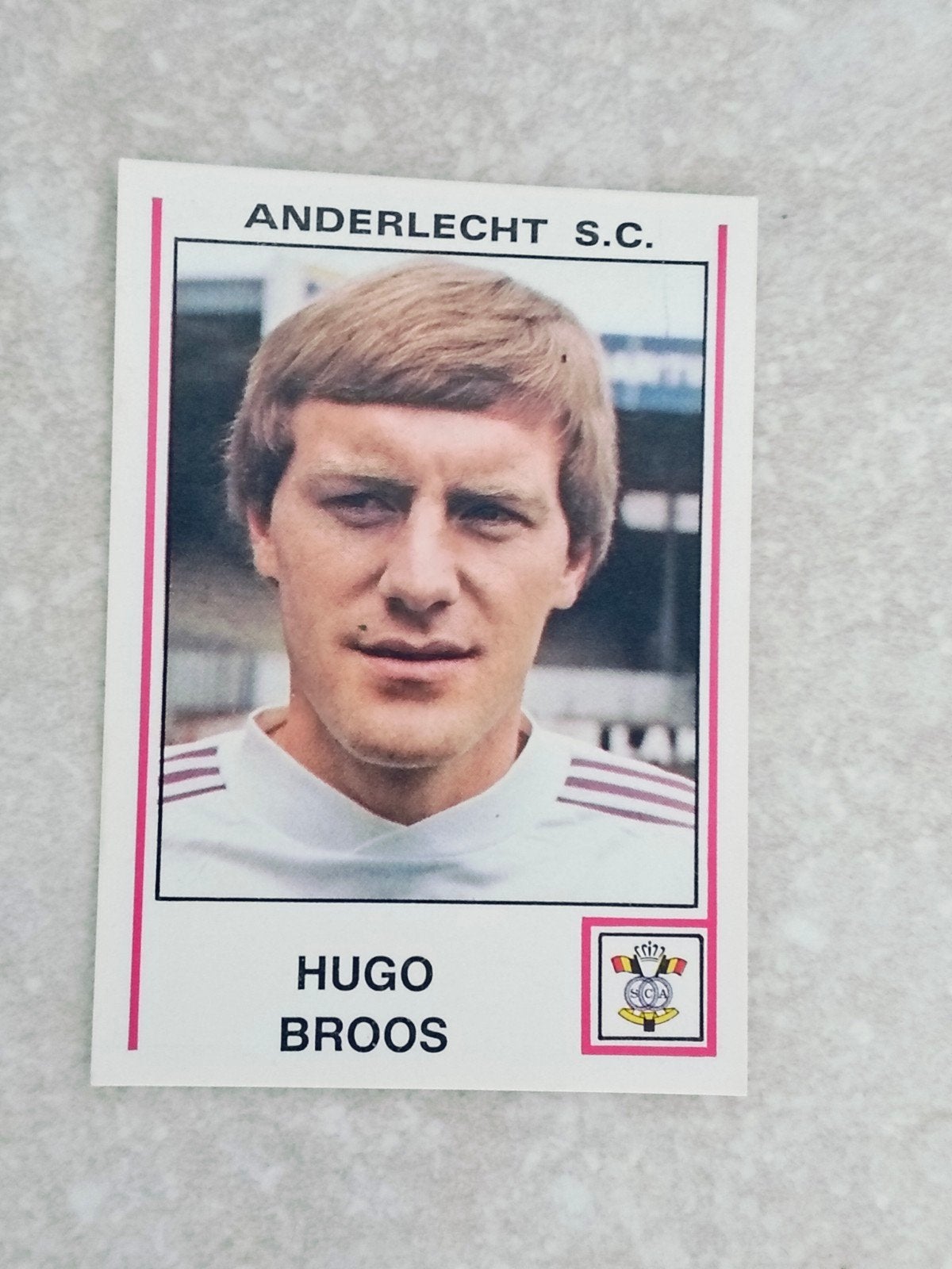 Panini sticker Football 80 Hugo Broos Anderlecht., Ophalen of Verzenden, Sticker