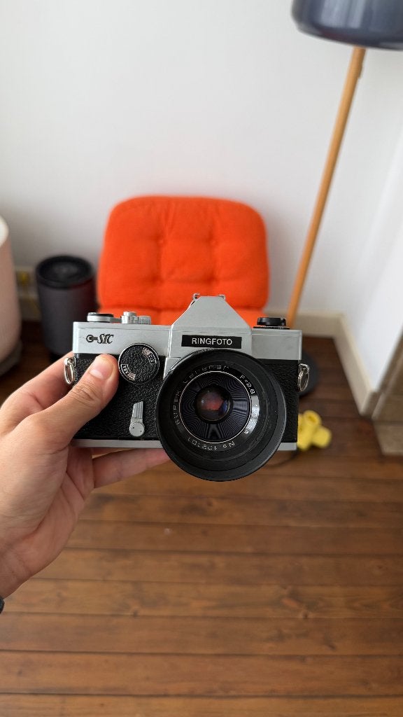 Ringfoto STC – vintage 35mm SLR + Super Lentar 55mm f/2.8, Ophalen of Verzenden, Gebruikt, Spiegelreflex, Overige Merken