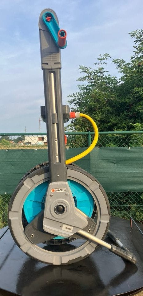Slangenhaspel + tuinslang, Tuin en Terras, Ophalen, Gebruikt, Tuinslanghaspel