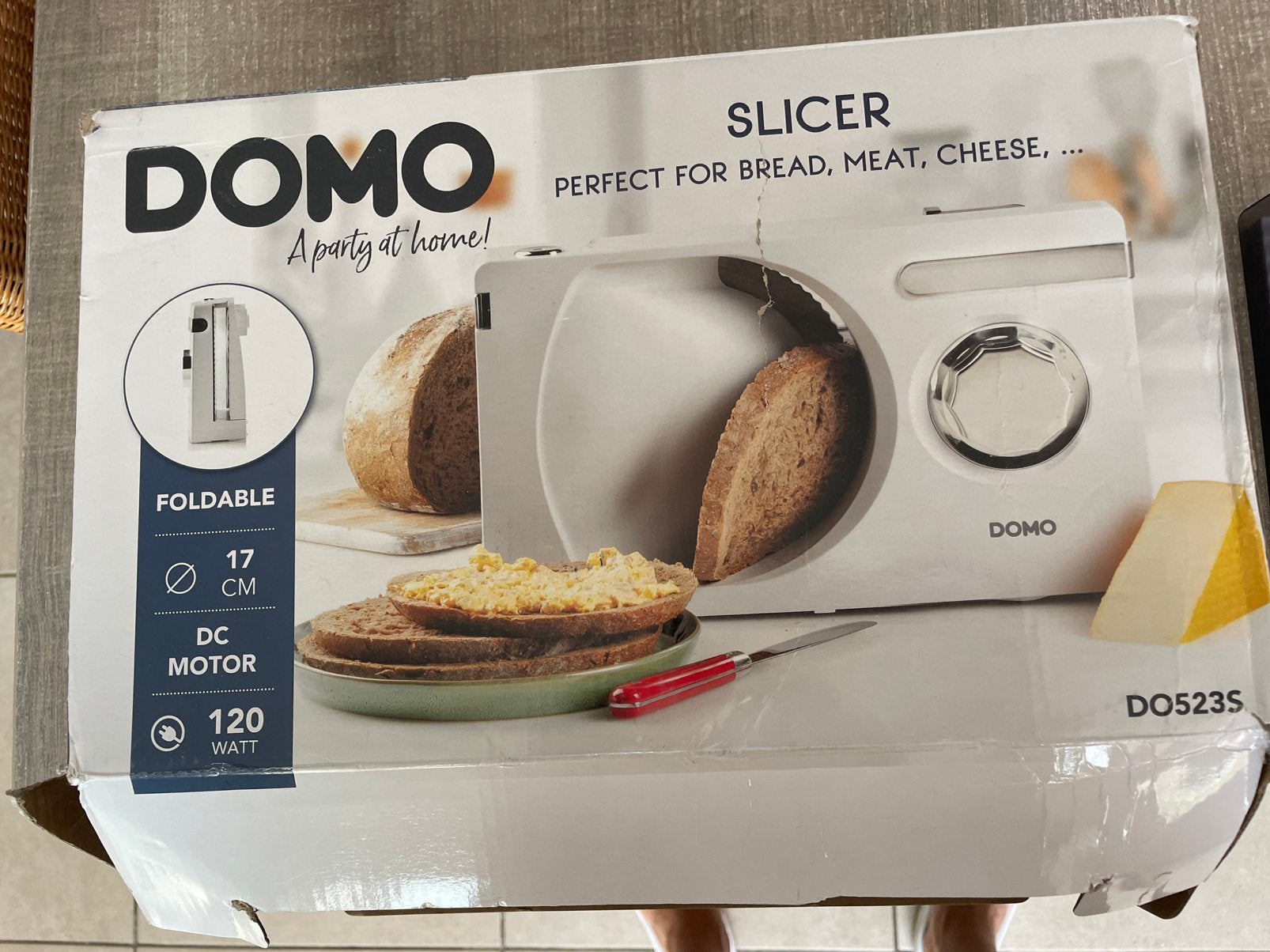 DOMO Allessnijder DO523S wit, Elektronische apparatuur, Broodbakmachines, Ophalen, Zo goed als nieuw