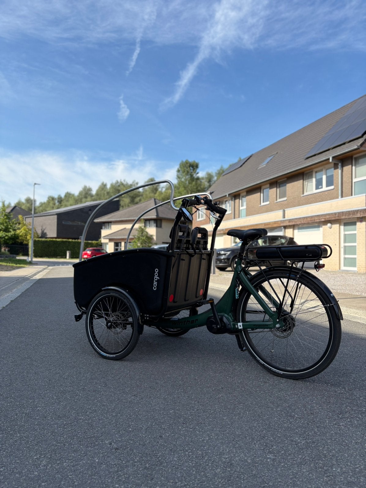 Winther cargoo e-bakfiets, Zo goed als nieuw, 2 kinderen, Elektrisch, Schijfrem