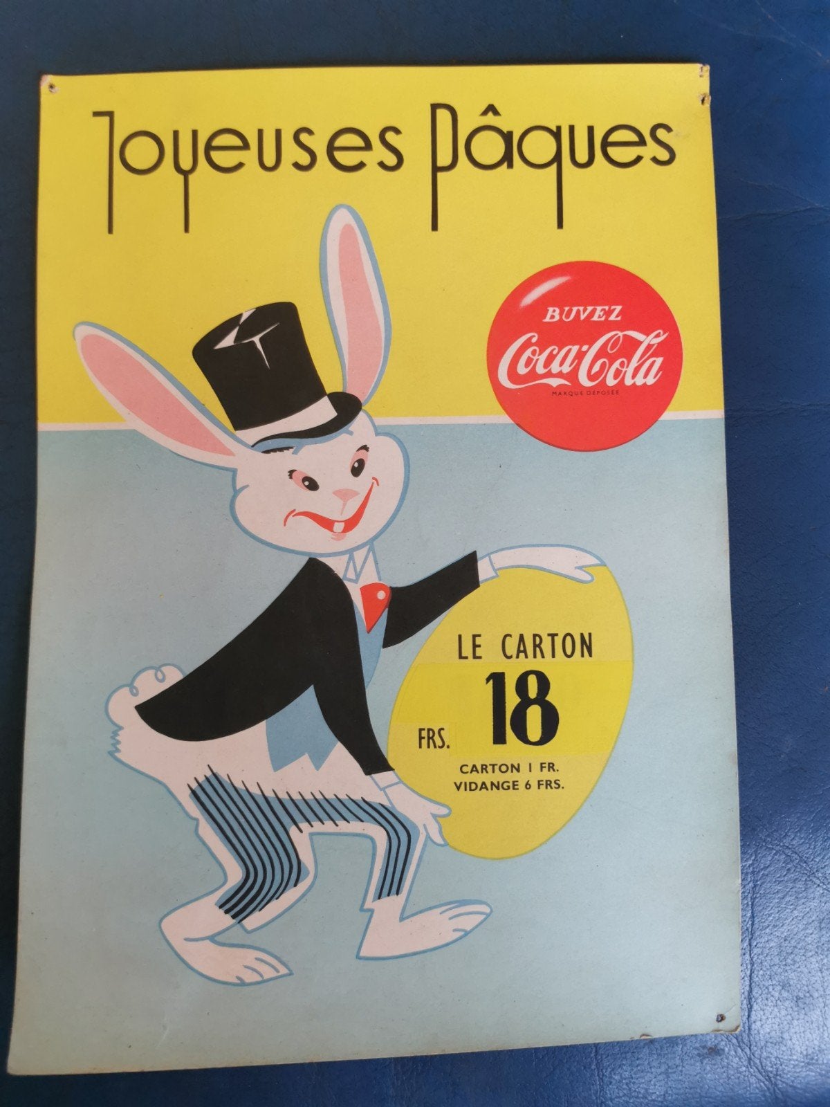 Coca cola carton année 50 lapin, Collections