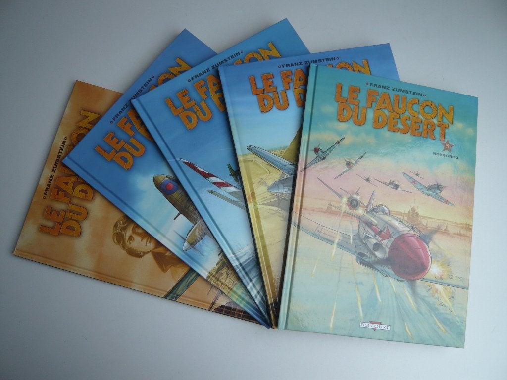 Bd LE FAUCON DU DESERT 1 à 5 (EO état neuf) de ZUMSTEIN, ZUMSTEIN, Complete serie of reeks, Ophalen of Verzenden, Zo goed als nieuw