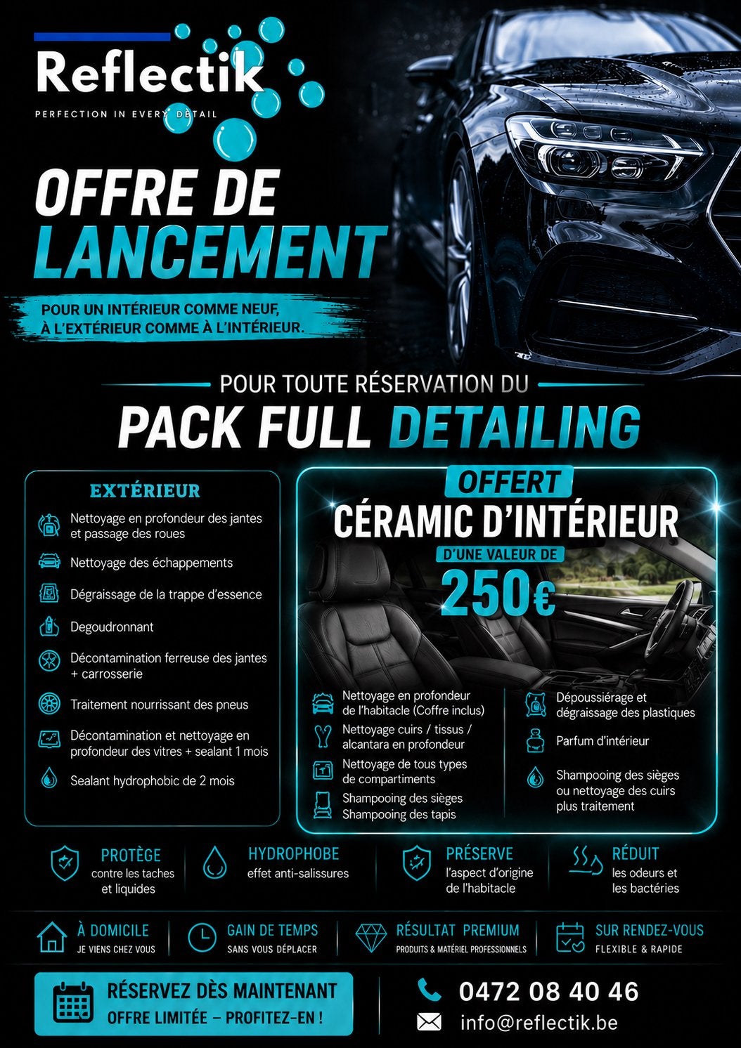Detailing à domicile, Tickets & Billets, Événements & Festivals, Trois personnes ou plus, Plusieurs jours