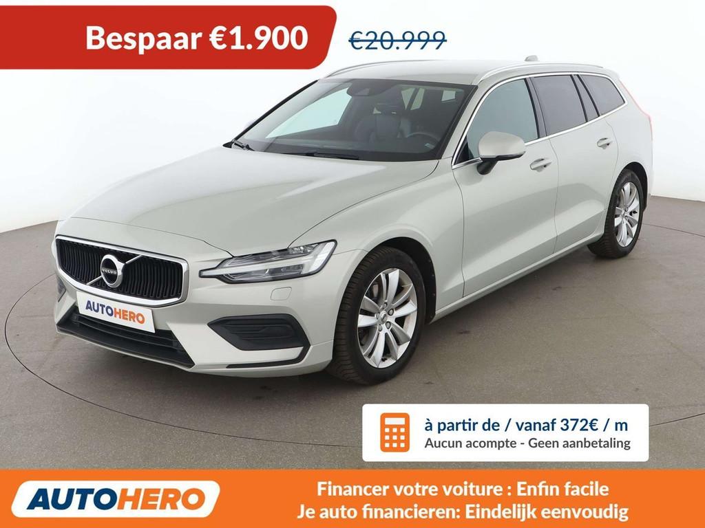 Volvo V60 2.0 D4 Momentum (année de construction 2018), Autos, Cuir, Argent ou Gris, Achat, Euro 6