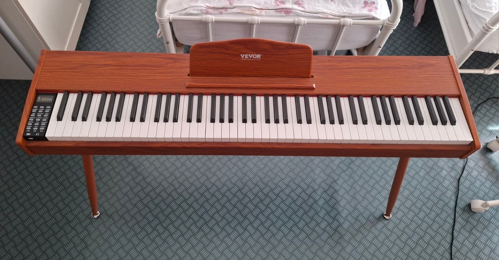 Piano numérique VEVOR à 88 touches pondérées, Musique & Instruments, Pianos, Comme neuf, Piano, Brun, Digital, Enlèvement ou Envoi