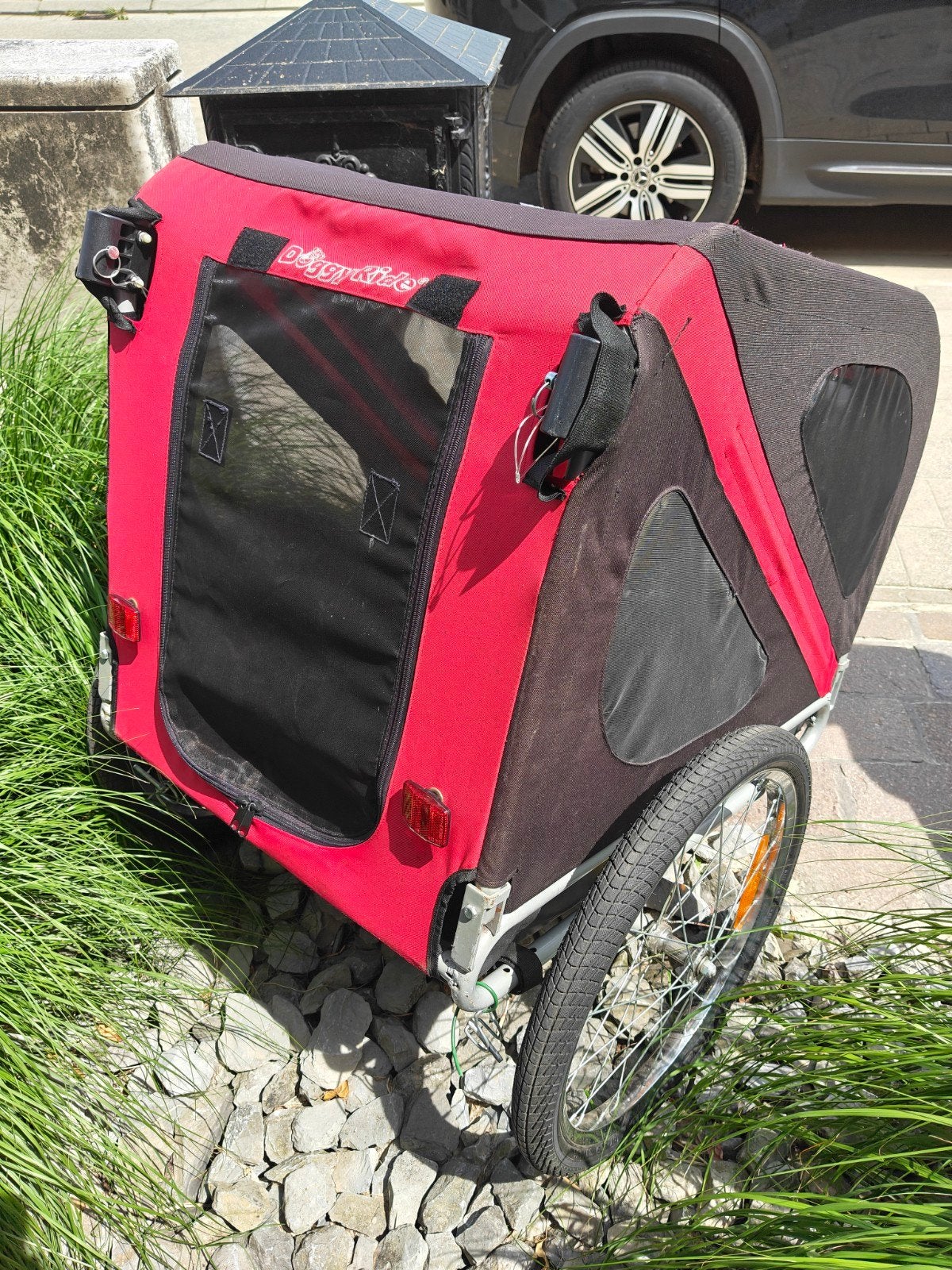 Stevige DoggyRide hondenfietskar, Fietsen en Brommers, Fietsaccessoires | Aanhangwagens en Karren, Opvouwbaar, Ophalen
