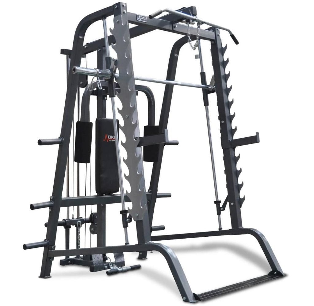 Smith Machine DKN, Sport en Fitness, Fitnessmaterialen, Zo goed als nieuw, Fitnessbank, Armen, Benen, Borst, Buik, Rug, Ophalen