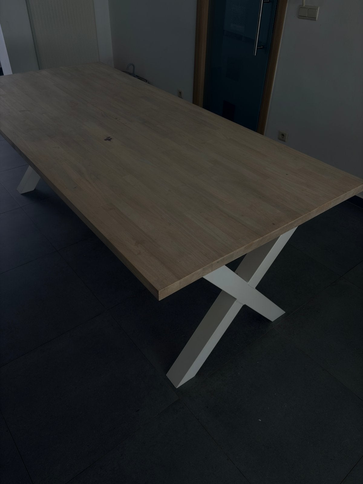 Table de salle à manger 225x100, Enlèvement, Utilisé, Rectangulaire, Autres essences de bois