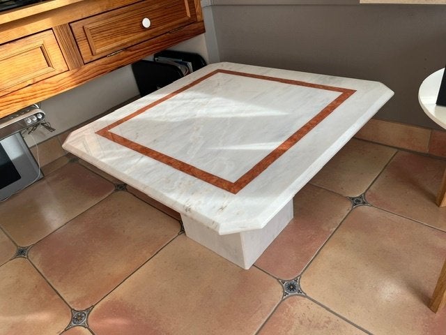 mooie marmeren salontafel 80x80 cm, Huis en Inrichting, Ophalen, 50 tot 100 cm, Vierkant, 50 tot 100 cm