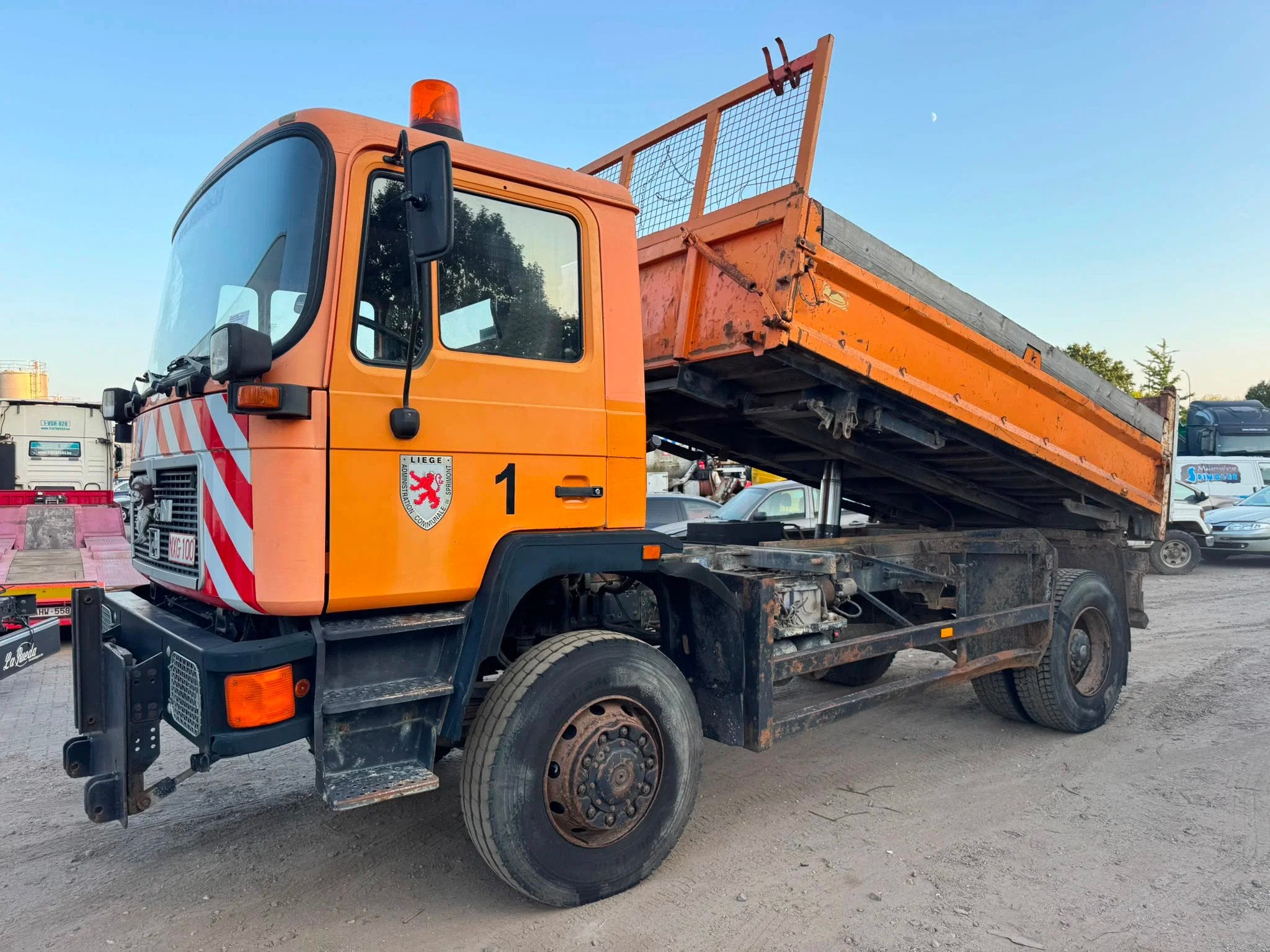MAN 18 *18.232-4x4-BELGIAN TRUCK* (bj 1995), Autos, Camions, Entreprise, Achat, 4x4, MAN, Diesel, Boîte manuelle, Autres couleurs
