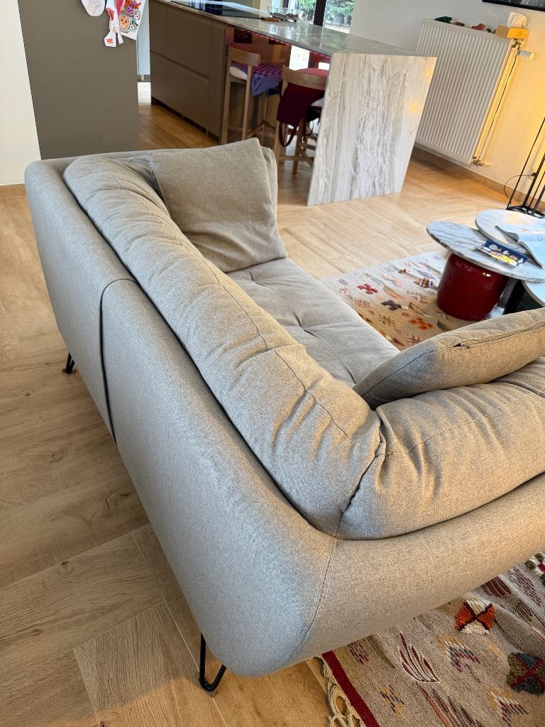 Canapé gris 2 personnes, Maison & Meubles, 75 à 100 cm, Enlèvement, Utilisé, Deux personnes