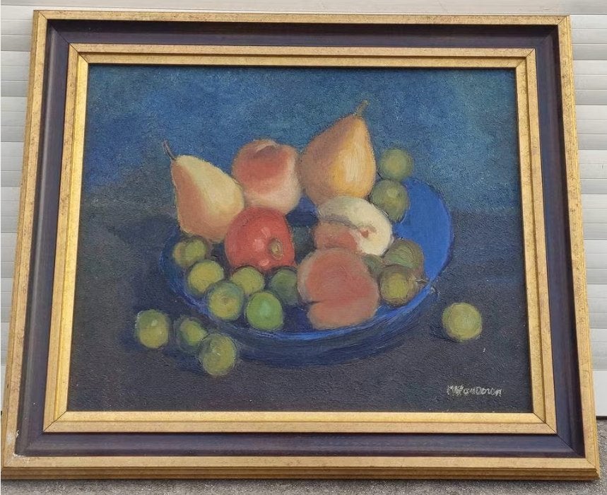 huile sur toile signe madeleine van doren, Enlèvement ou Envoi, Toile