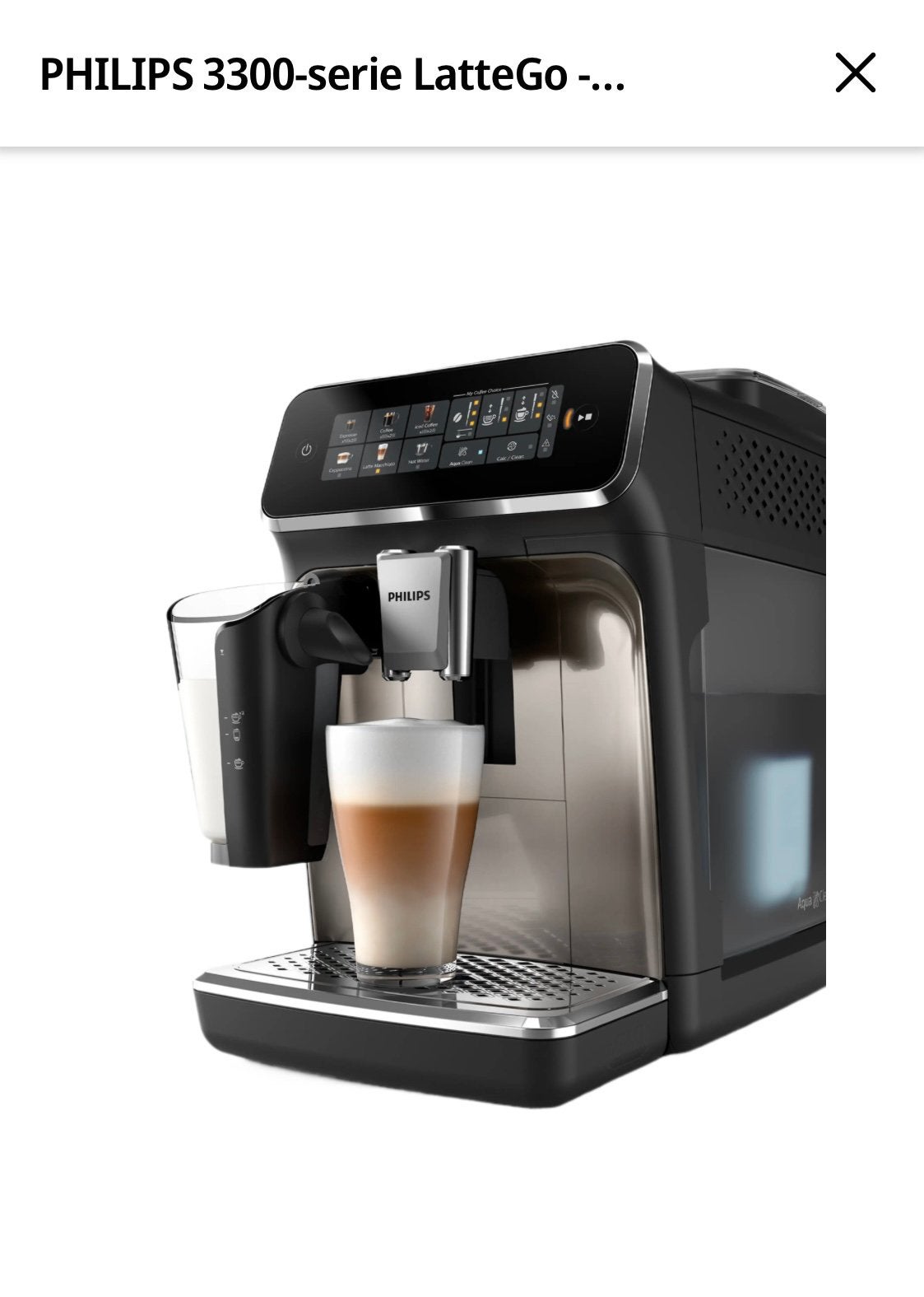 Philips 3300 latte go ep 334790 nieuw nooit gebruikt, Enlèvement ou Envoi, Comme neuf
