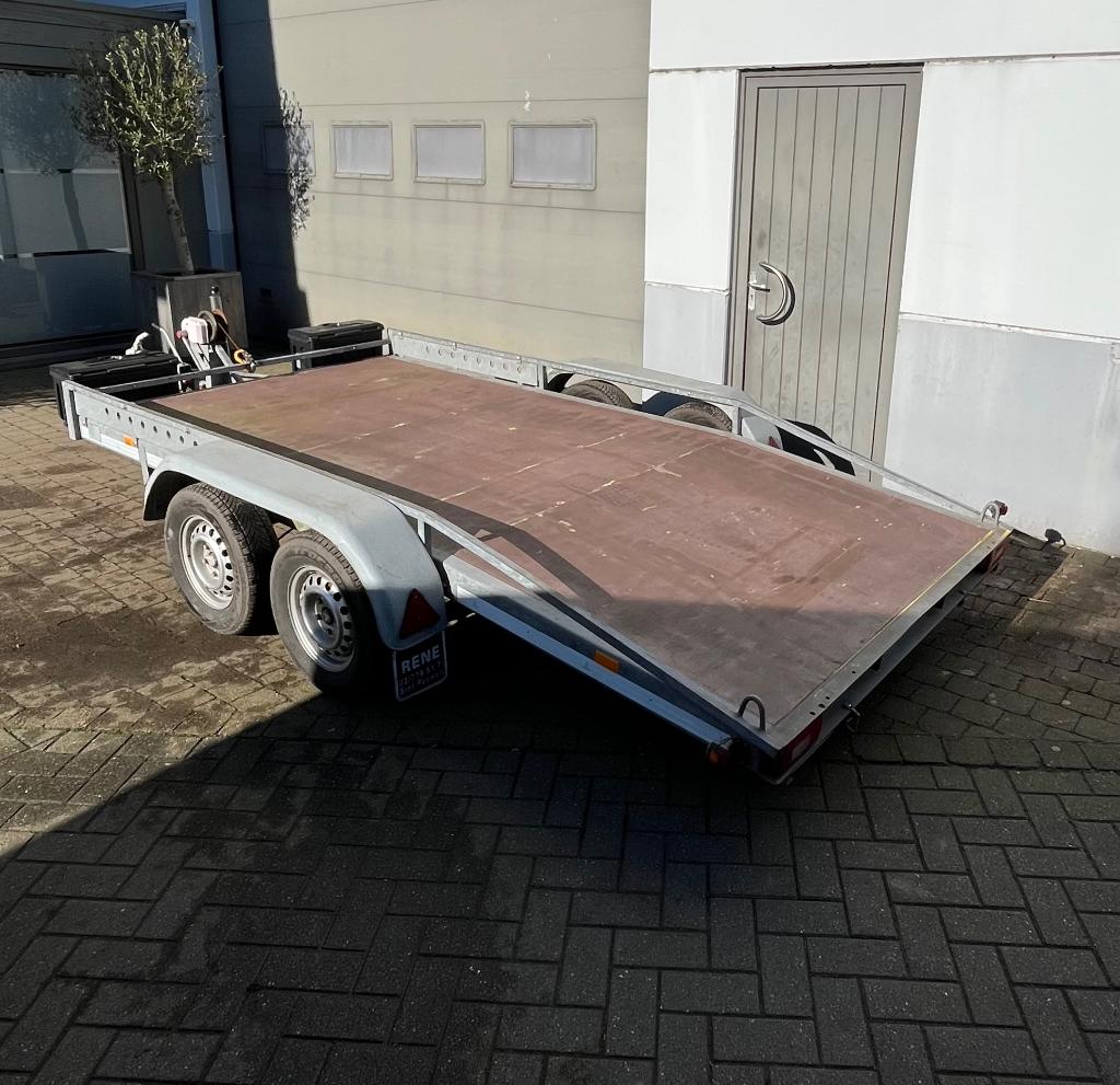 Platte aanhangwagen 2000kg, Autos : Divers, Remorques, Utilisé, Enlèvement