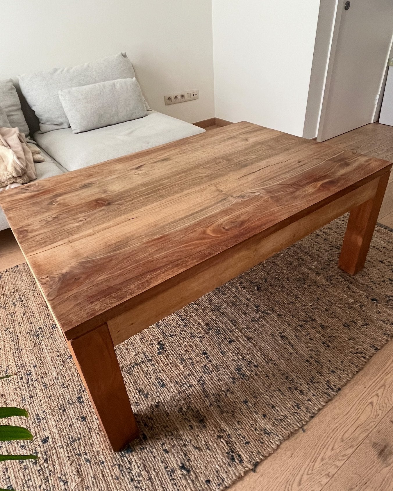 Teakhouten Salontafel, Huis en Inrichting, Tafels | Salontafels, Ophalen, 100 tot 150 cm, Teakhout, 50 tot 100 cm