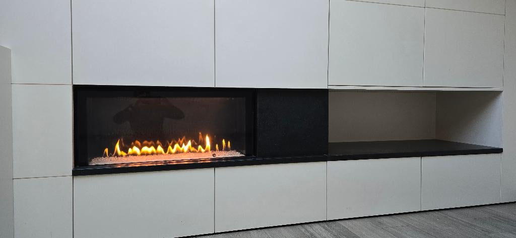 M-Design inbouw gashaard – design model – afstandsbediening, Ophalen, Gebruikt, Inbouwhaard, Gashaard