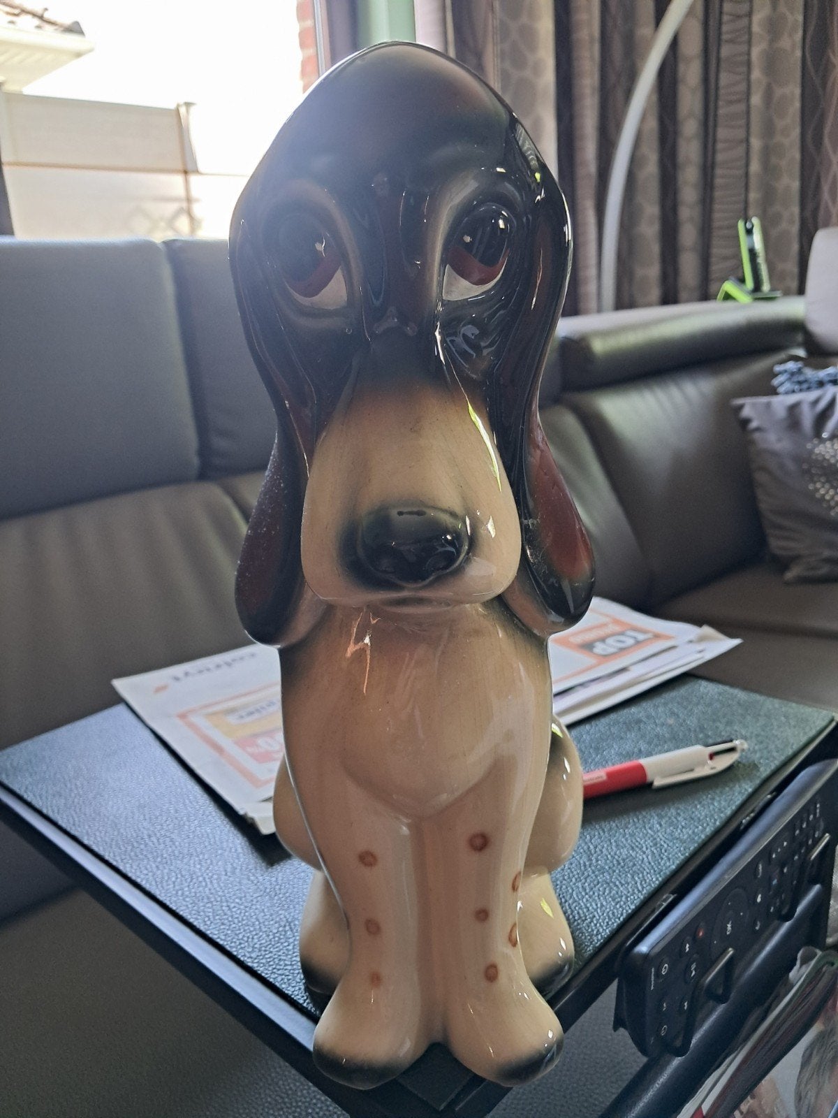 Keramische vintage hond jaren 60, Antiquités & Art, Enlèvement